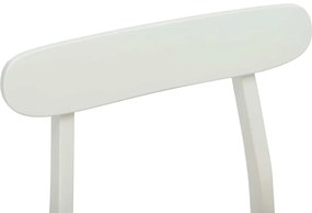 Étkezőszék 2 pcs Fehér és Természetes Tömör fa