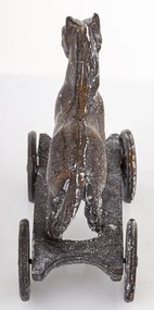 Dekoratív figura Ló fém barna 13,5x12,5x6,5cm
