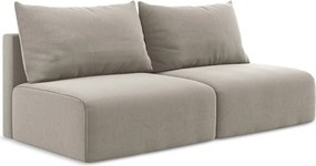 Szürkésbarna bársony kinyitható-tárolóhelyes kanapé 216 cm Kalena – Makamii