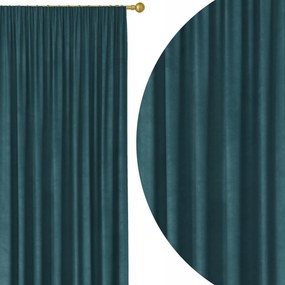 Kész Függöny Szalagos Béka 140X250 CM Függöny Smaragd Türkiz 5126