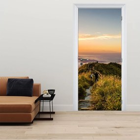 Fotótapéta ajtóra - Hegyek naplementekor (95x205cm)