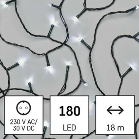 LED Karácsonyi kültéri lánc 180xLED/8 mód 23m IP44 hideg fehér