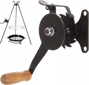 Grill Orsó Grillrács Lánc Tűzrakó Fekete Hajtókar Lengyel