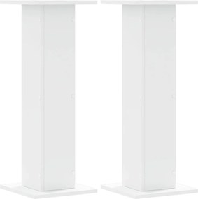 vidaXL 2 db fehér szerelt fa hangszóróállvány 30 x 30 x 80 cm