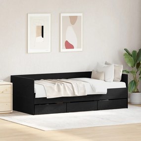 Napágy Fekete tölgy Szerelt fa 90 x 200 cm Tartós Napágy