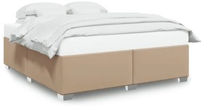 cappuccino színű műbőr ágykeret 200x200 cm