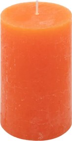 Paraffin gyertya rusztikus 11,5 cm 40 óra 6 db narancssárga