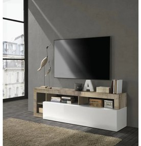 MC Akcent LENOR TV-állvány fehér/barna 209030-01P