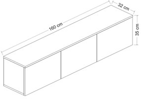 TV asztal/Szekrény Naomy (travertin)  . 1102383