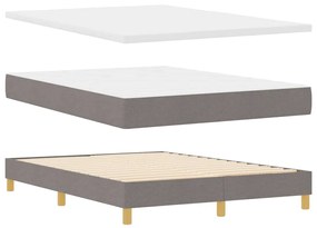 Rugós Ágy matracmal fejtámlával Tópszínű 140 x 190 cm szövet