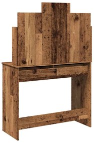 öltözőasztal tükörrel régi fa 96x39x142 cm