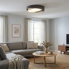 BRILAGI- LED mennyezeti lámpatest VELVET TWIST LED/24W/230V 4000K átm. 55 cm szürke/kr.