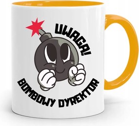 Igazgatónak Bögre Sárga Bomba Igazgató nyomtatott fényképpel