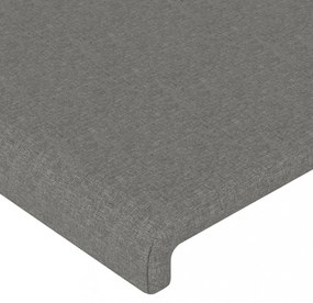 sötétszürke szövet LED-es fejtámla 100x5x78/88 cm