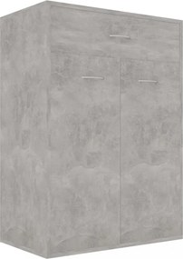 betonszürke szerelt fa cipősszekrény 60 x 35 x 84 cm