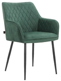 Zöld kárpitozott étkezőfotel szett 2 db-os Elvira – Støraa