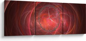Modern absztrakt kép (órával) (90x30 cm)