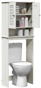 WC Szekrény polcokkal VIGO Fehér 60 x 27 x 161 cm Tömör fenyőfa