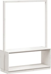vidaXL fehér tömör fenyőfa ruhatartó cipőtárolóval 113x40x157,5 cm
