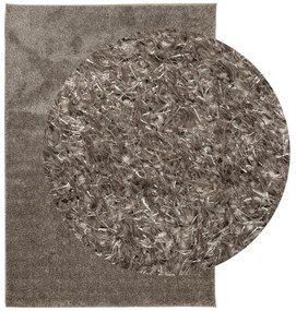 ISTAN szürke hosszú szálú fényes szőnyeg 140 x 200 cm