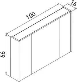 Side fürdőszobaszekrény, 100 cm – TR785PNC1180