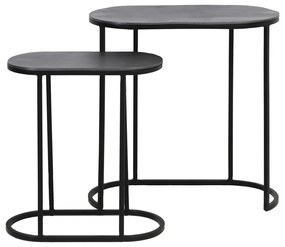 Fém tárolóasztal szett 2 db-os 26x53 cm Bocov – Light & Living