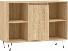 vidaXL sonoma tölgy színű szerelt fa mosdószekrény 80 x 33 x 60 cm