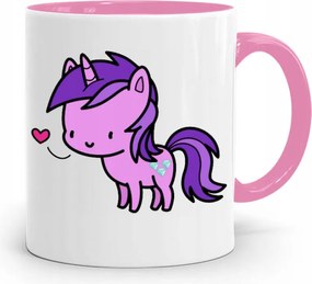 Rózsaszín Bögre Lányok Gyermeknapja Unikornis nyomott mintával