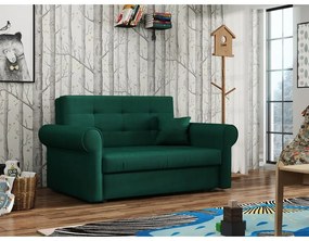 BELA SILVER 2 kinyitható kanapé tárolóhelyekkel - zöld