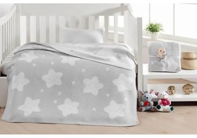 Világosszürke fleece gyerek takaró 100x120 cm Star – Mijolnir