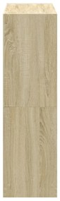 sonoma tölgy színű szerelt fa könyvespolc 102 x 32 x 108 cm