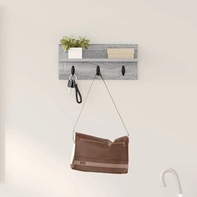 Fali Kabáthorog Szürke sonoma 40 x 10.5 x 18 cm Faanyag