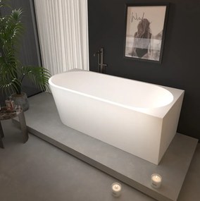 Erga Zara, sarok szabadon álló kád 150x75 cm + leeresztő csavar, jobb, fehér fényes, ERG-Zara-150075R-WH-WH
