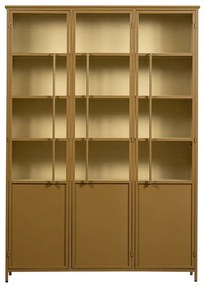 Mustársárga fém tálalószekrény 140x200x44 cm Exhibit – WOOOD