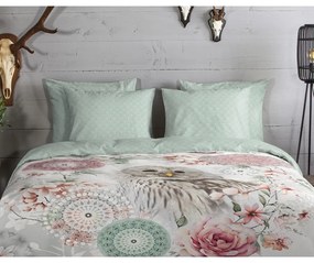 Zöld egyszemélyes flanel ágyneműhuzat 140x200 cm Omaira – HIP