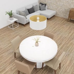 Csillár zsinóron LOFT SHADE 1xE27/60W/230V á. 40 cm fehér/arany