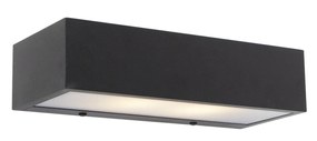 Design téglalap alakú fali lámpa fekete 25cm - Houx