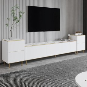 TV szekrény Imaj - Marble, White