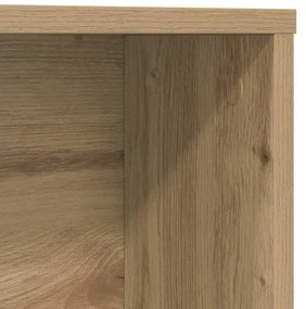 Asztal polcokkal kézműves tölgy 91 x 50 x 149 cm Faanyag