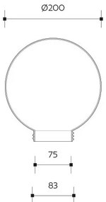 Brilagi - HARBOR E27 univerzális csere búra, Ø 20 cm, fehér