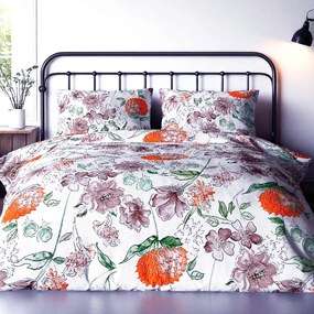 Pamut ágynemű Homa TORRY ART ORANGE 3 részes 140x200 cm