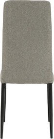 Étkezőszék, barna szövet/fekete fém, COLETA NOVA