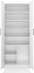 Oliv 2D könyvespolc, irodai szekrény, fehér