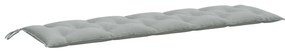 2 db melange világosszürke szövet kerti padpárna 180 x 50 x 7cm