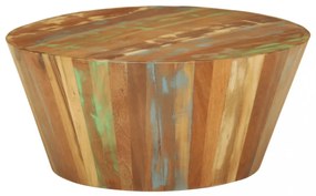 tömör újrahasznosított fa dohányzóasztal Ø65 x 31 cm