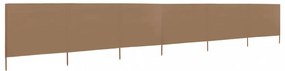 tópszínű 6-paneles szövet szélellenző 800 x 80 cm