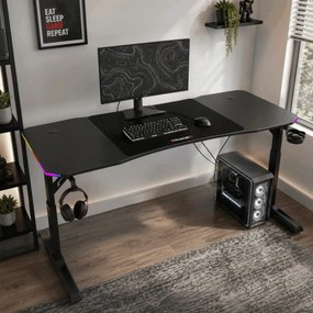 LUMEN RGB LED gamer asztal 140 × 60 cm