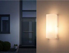 Globo 32067 Kültéri fali lámpa, matt fehér műanyag, IP44, SzxM: 250x100 mm, Mélység: 80 mm, 1x E27 LED 15W 230V izzó nélkül