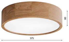 Fürdőszobai mennyezeti lámpa CLEO 3xE27/24W/230V IP54 á. 37,5 cm tölgy