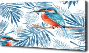 Vászonkép Növények és madár 120x60 cm